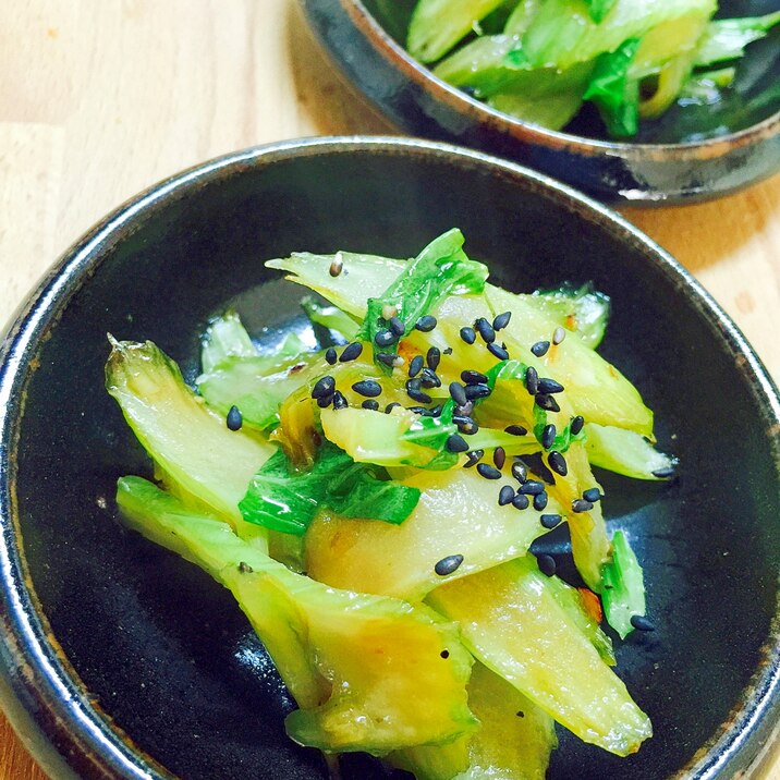 シャキッと食感!3分おかず!セロリの中華きんぴら